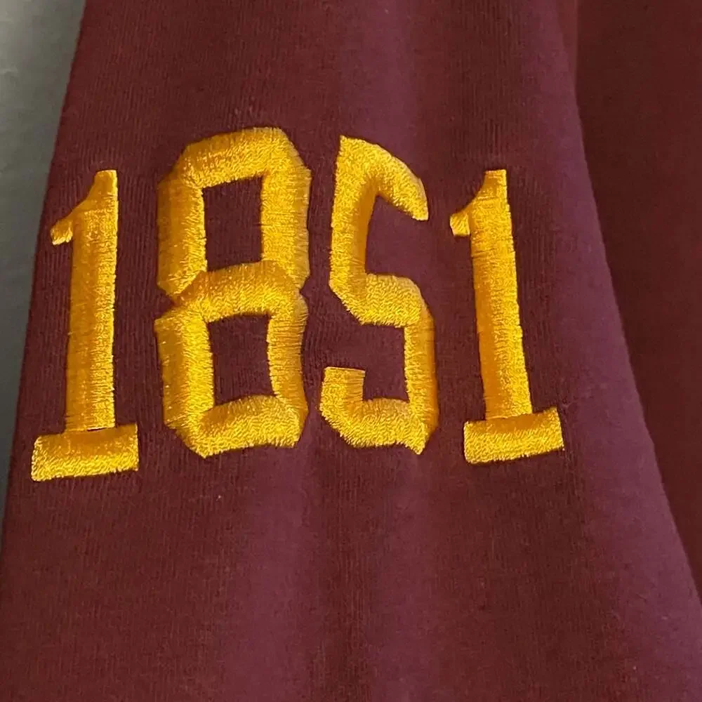 Vintage Minnesota Golden Gophers Quarter-Zip Pullover Sweatshirt Maroon Yellow M